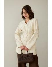 krem taşlı blazer ceket