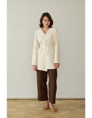 krem taşlı blazer ceket 3