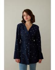 lacivert taşlı blazer ceket