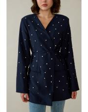 lacivert taşlı blazer ceket 2